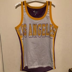 NEW LA LAKERS WOMENS JERSEY MESH TOP